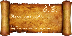 Ökrös Bernadett névjegykártya